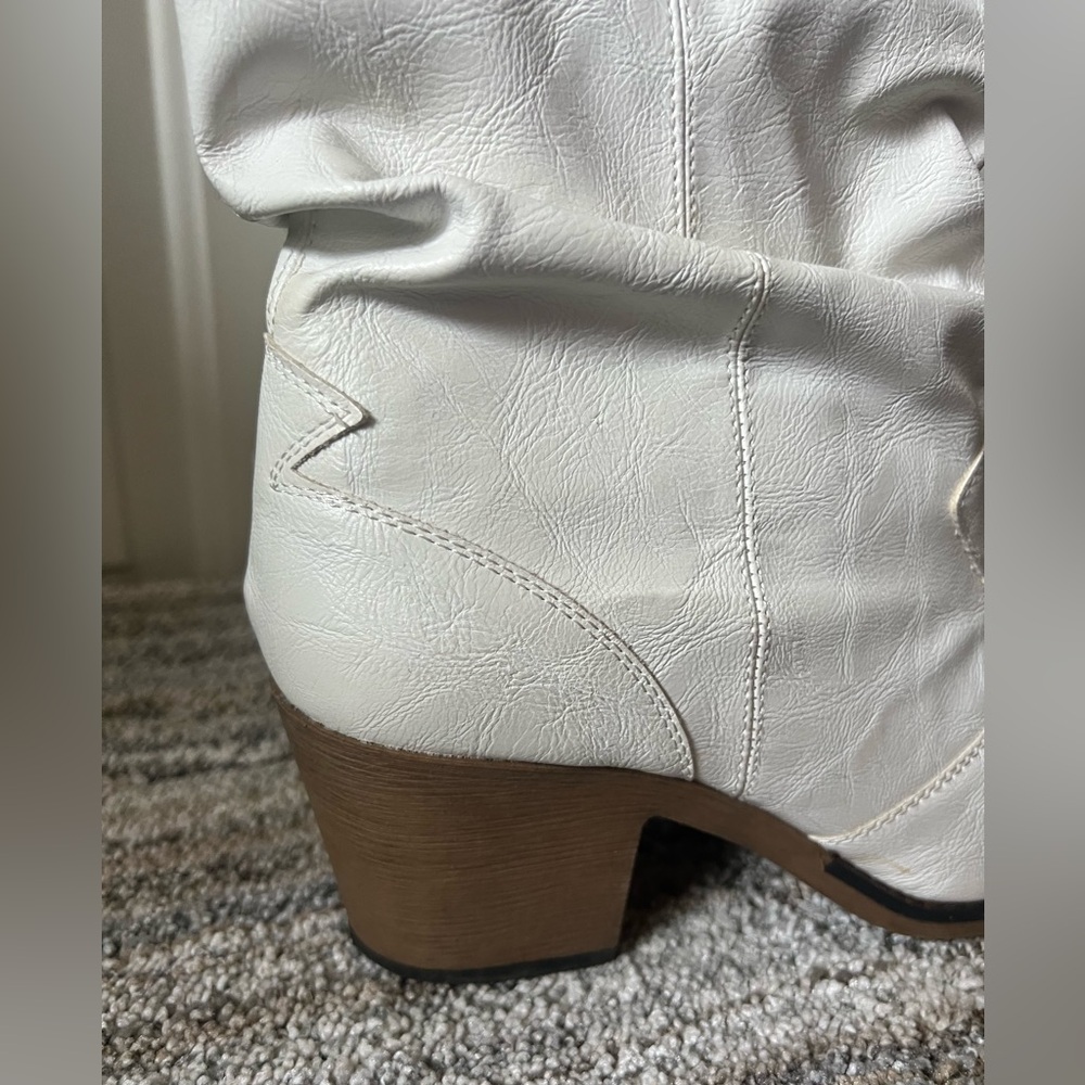Charles Albert white slouch cowboy boot size 10 women - Picture 13 of 15